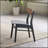 Contemporary 5Pc Dining Set Black And Walnut Finish Table And 4 Side Chairs Padded Seat Wooden Kitchen Furniture