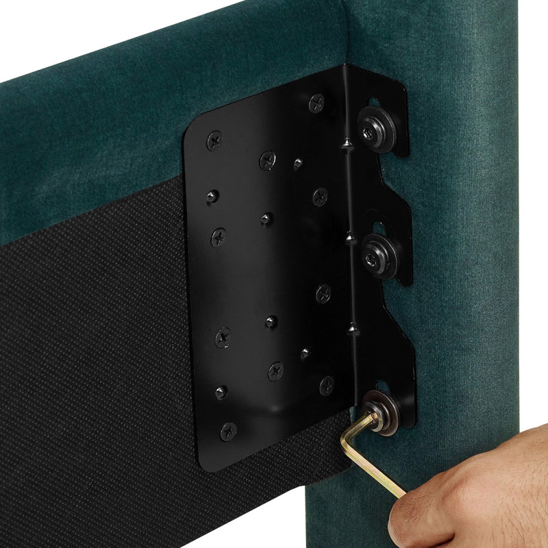 Grand lit plateforme tapissier Modern