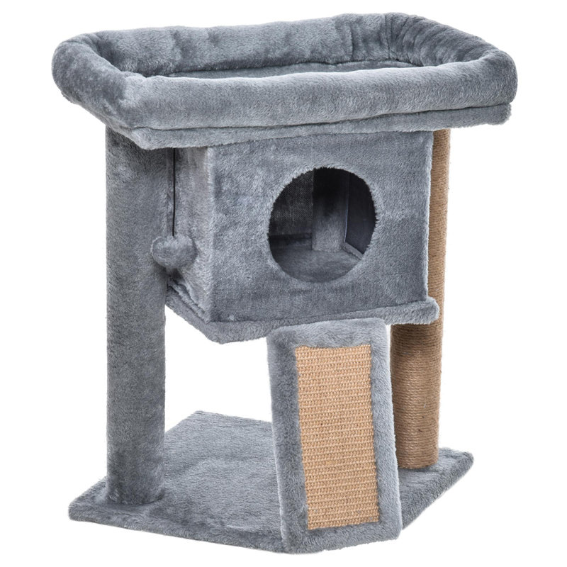 Cat Tree Tower for Indoor Kittens Cat Scratching Post Grey