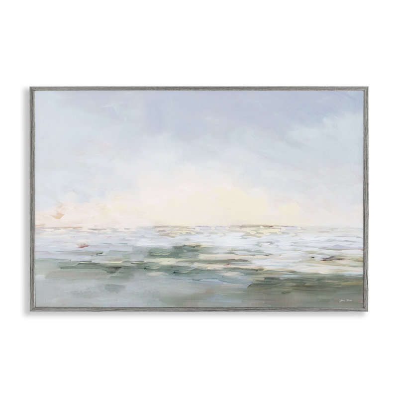 Giclée sur la côte abstraite de l'océan, conception de JANE SLIVKA, H 12 po x l 18 po, Estampe numérique Farmhouse
