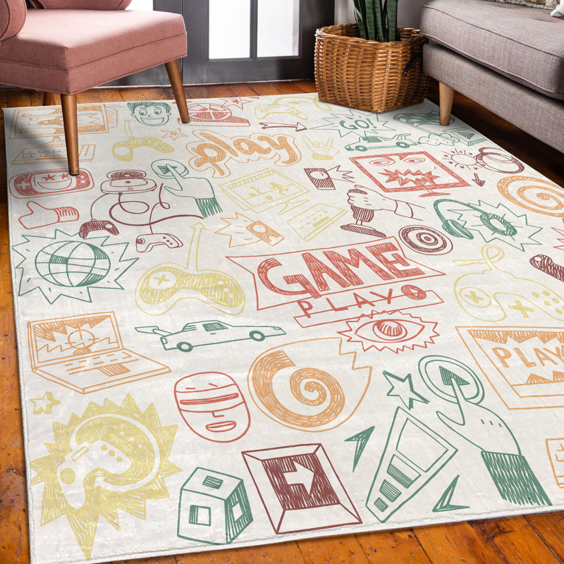 Tapis décoratif Southglenn, Rectangle 4 pi x 5 pi 5 po