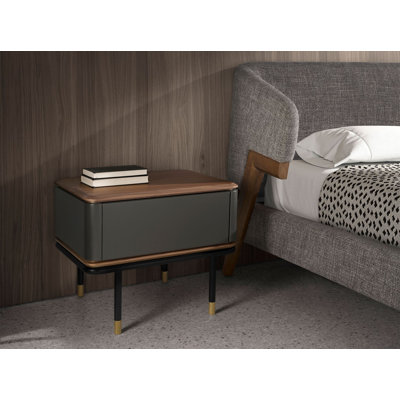 60cm W Manufactured Wood Bedside Table