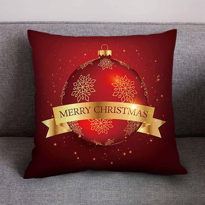 Housse de coussin en lin pour Noël