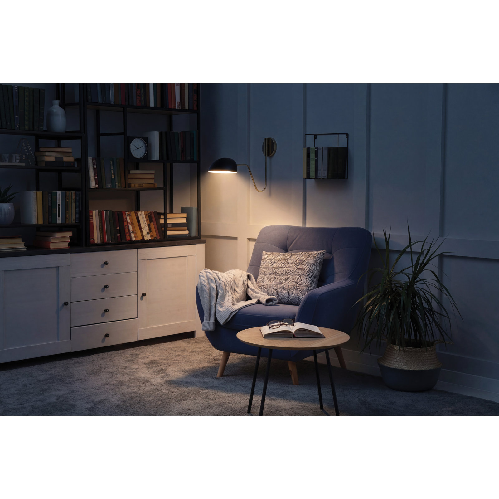 Judson Single Light Dimmable Swing Arm Sconce, Matte Black