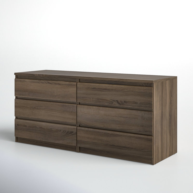 Jada 6 Drawer 60.5" W Double Dresser, Truffle