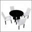 Ensemble de table de salle à manger 5 pièces, table moderne de 43 pouces avec 4 chaises rembourrées pour le confort et l'élégance dans n'importe quelle pièce-783643478-783643479