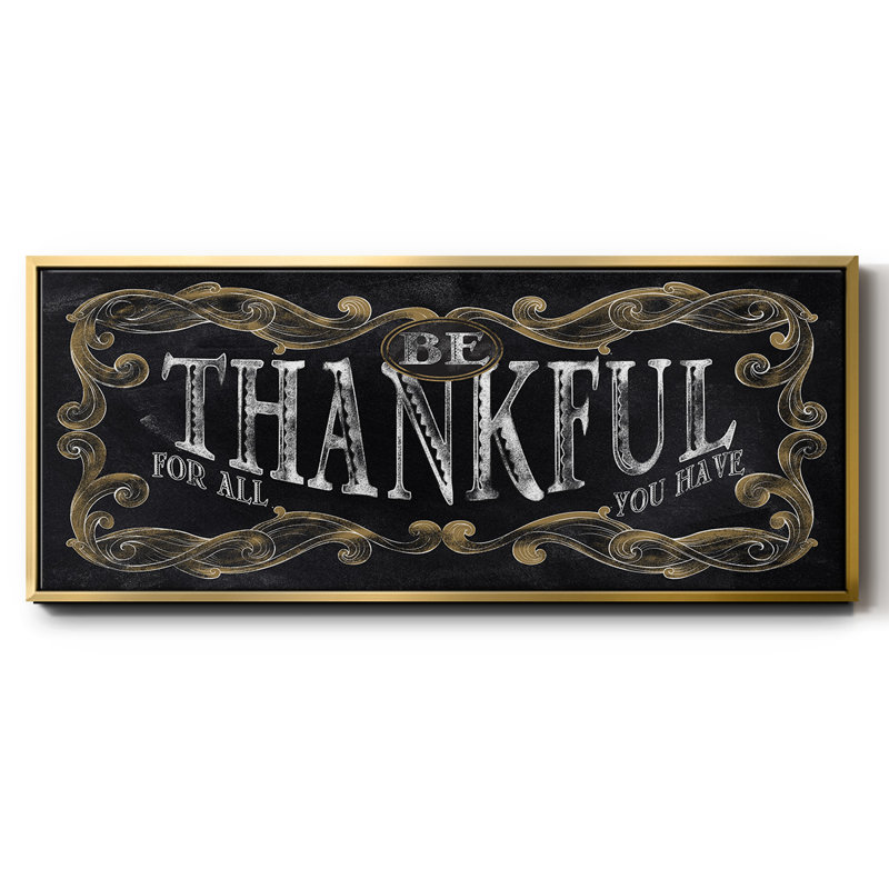 Be Thankful- Framed Canvas