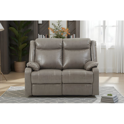 Egmund Faux Leather Dual Reclining Love Seat