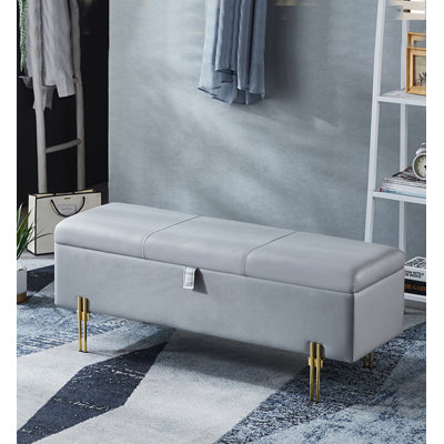 Repose-pieds avec rangement en métal Light Luxury Technology