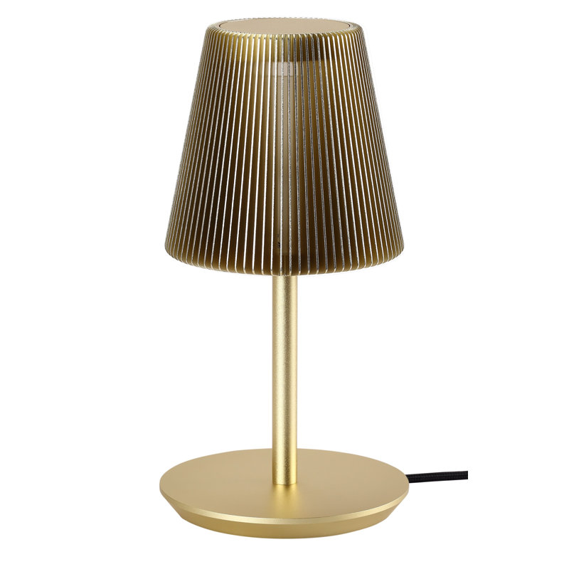 Bramah Table Lamp, Pale Gold, 8.85" H X 4.56" W x 4.56" D