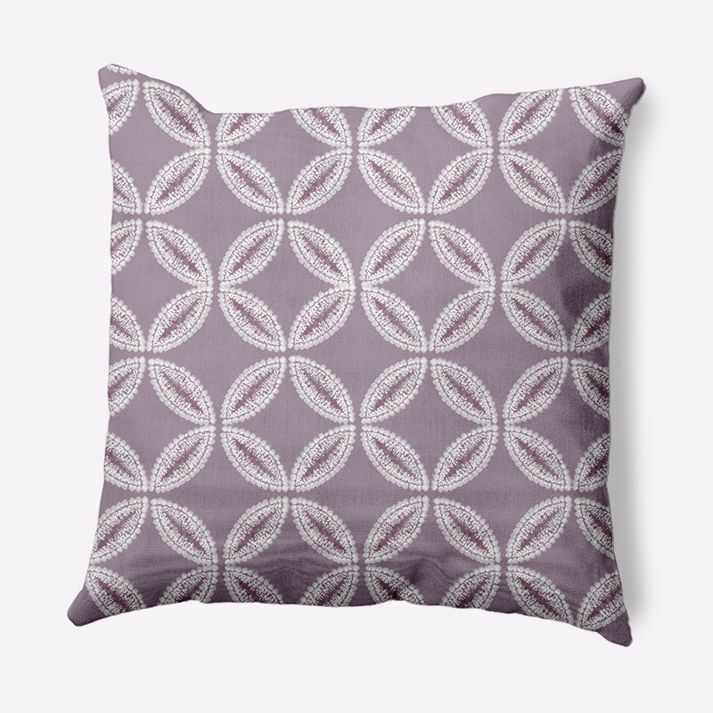Intercoastal Waterway Geometric Reversible Throw Pillow, 20" H x 20" W, Purple