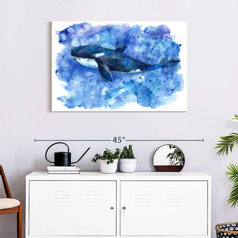 Brampt Blue Killer Whale, 24" H x 36" W