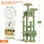 Arbre à chat robuste pour grands chats, tour de chat haute de 81 pouces avec 2 perchoirs, 2 condos et hamac spacieux, très grand XL avec 7 poteaux à griffer pour chats adultes de 20 lb et plus-511798824