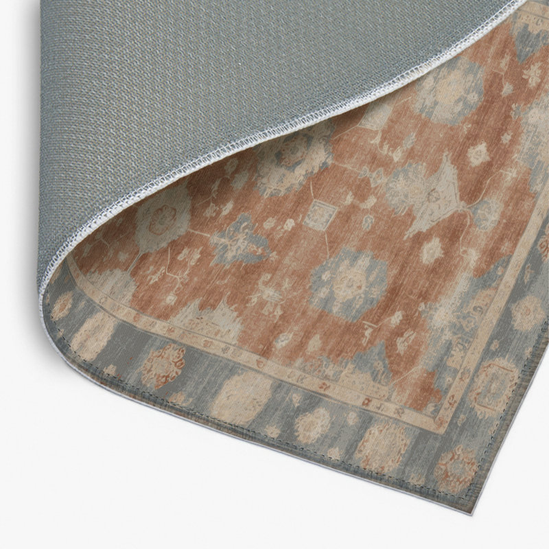 Overdyed Gray Indoor and Outdoor Area Rug, Rectangle 2' x 3'