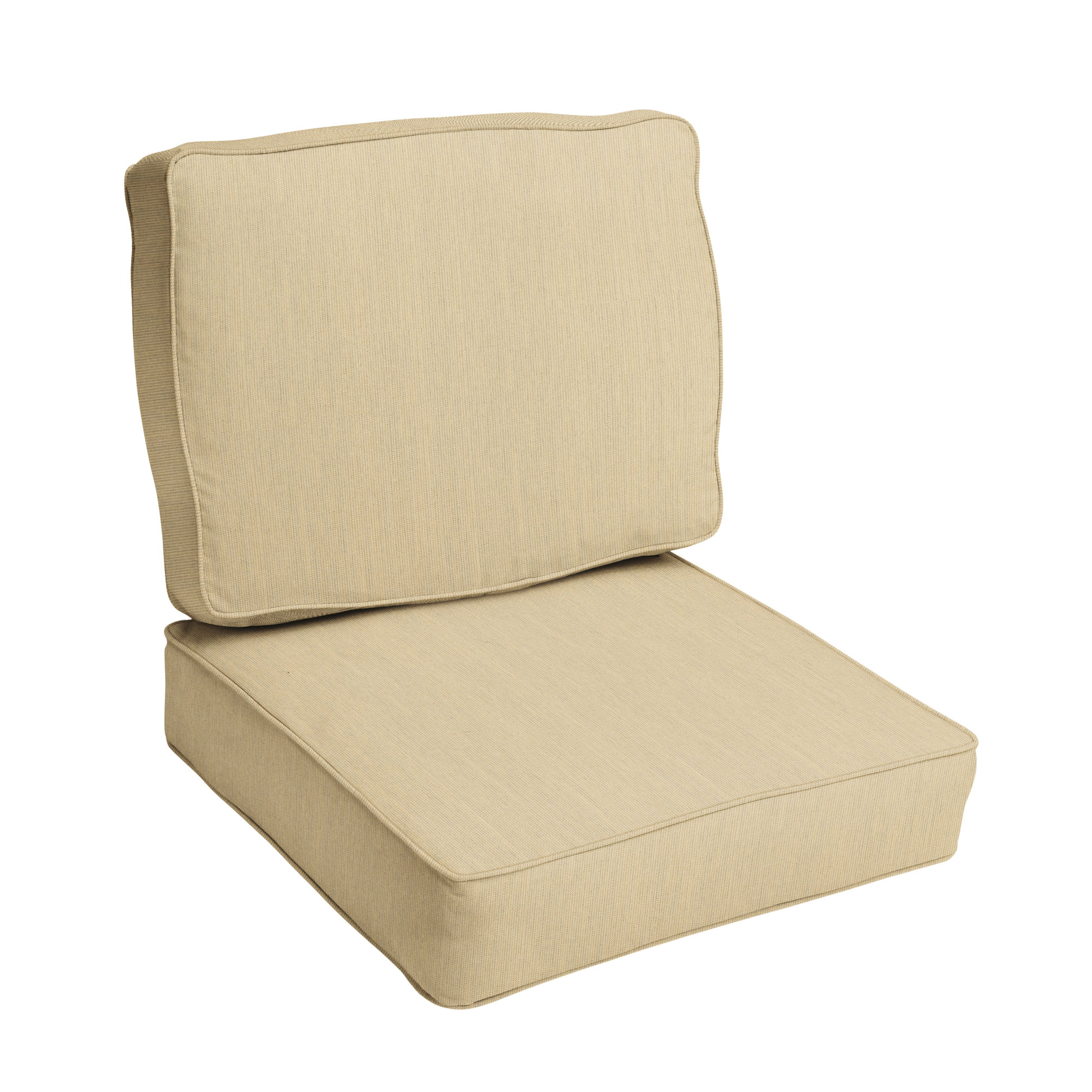 Sunbrella Indoor/Outdoor Chair Cushion, Spectrum Sand Sunbrella® Plainweave, 23.5" x 23", 5"