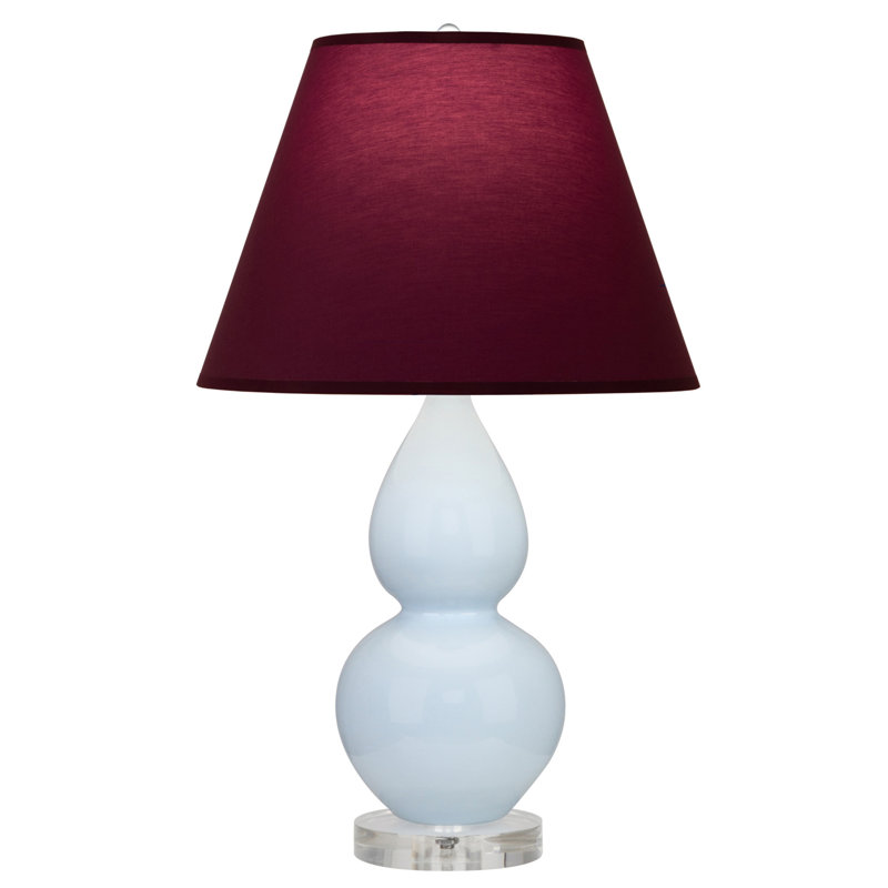 Small Double Gourd Accent Lamp, Plum/Lavender, Baby Blue