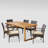 6 - Person Acacia Patio Dining Set with Rectangular Table , Cushions Included