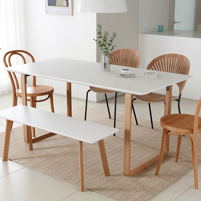 Solid wood dining table for household use, 29.53”H x 55.12”L x 31.5”W 