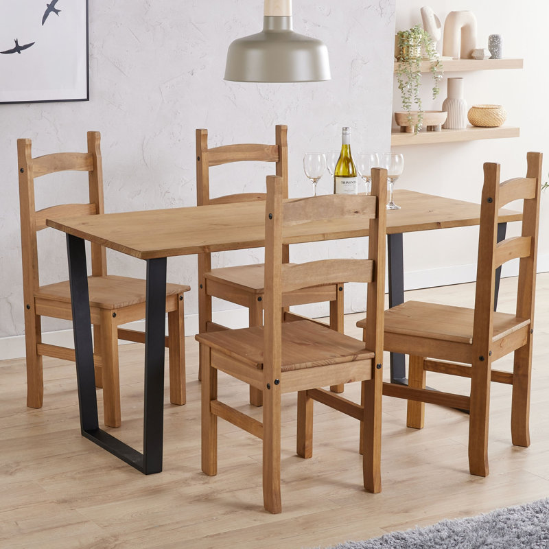 Texas 4 - Person Dining Set, 75cm H x 150cm W x 75cm D