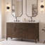 Meuble-lavabo autoportant de 140 cm avec lavabo en céramique et dosseret.-1459157550
