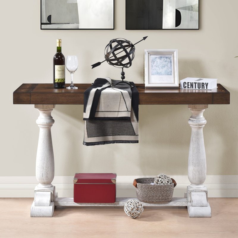 Canapé Tabe 30 pi de hauteur piédestal pied de table Farmhouse Design Retro Design salon, Brun