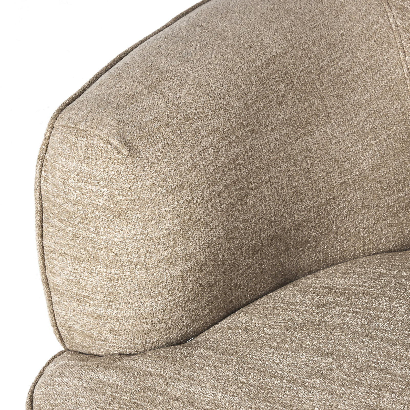 Bronte Pine Swivel Barrel Chair, Laken Stone Performance Textured Weave
