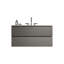 Meuble-lavabo mural 36 po avec lavabo en céramique avec trois trous de robinet, grand meuble-lavabo flottant de rangement pour salle de bain moderne, pré-assemblé-106668178
