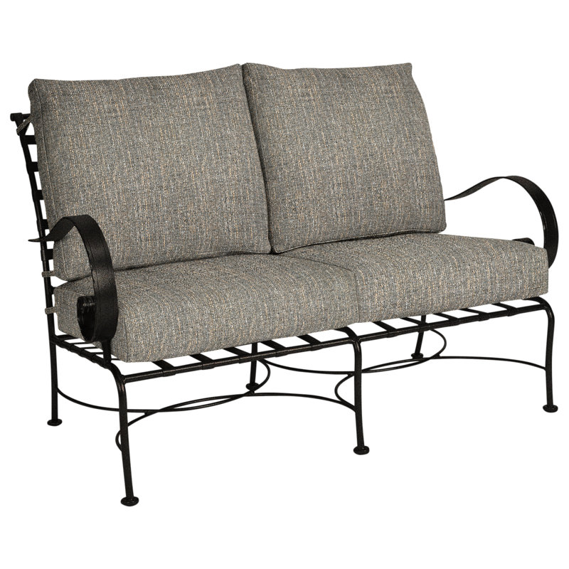 Classico Outdoor 2 - Seat Loveseat, Sash Denim, Carbon Black