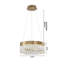Lustre moderne en cristal 1 lumière DEL