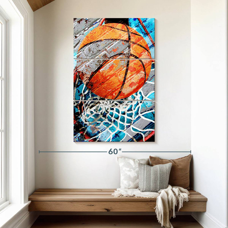 Anneau de basketball Sirci - grunge, H 38 po x l 24 po