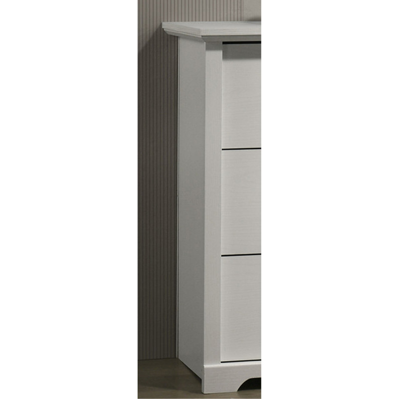 Commode 6 tiroirs l 57 po avec poignées noires