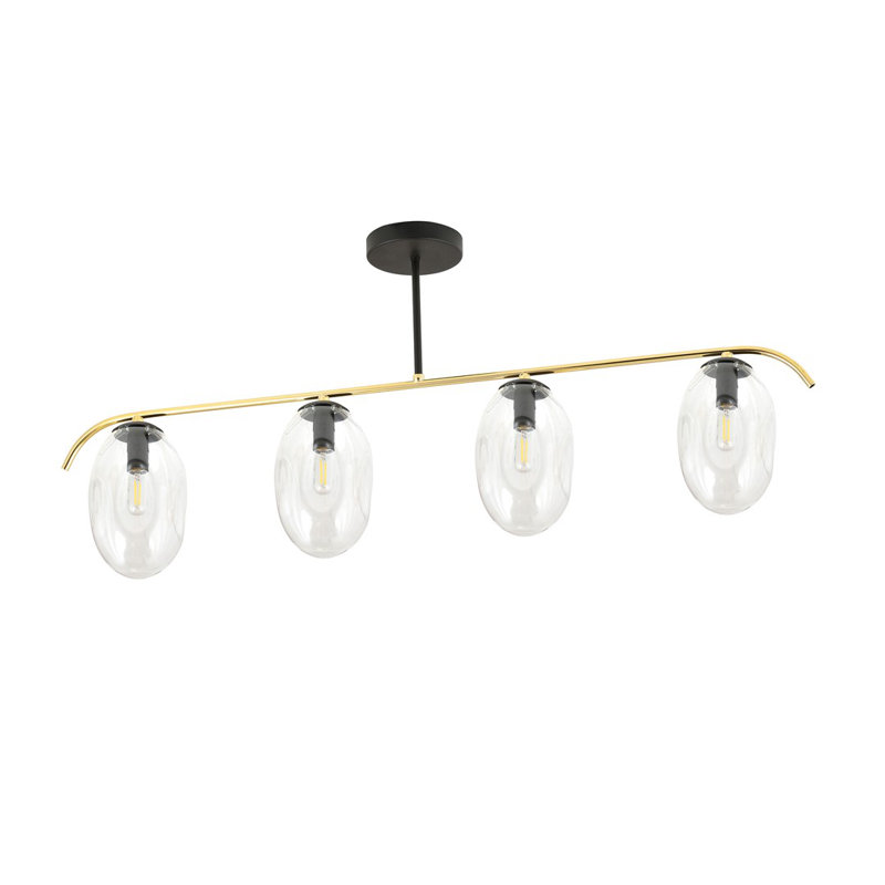 Linndale 4 - Light Kitchen Island Chandelier, Transparent