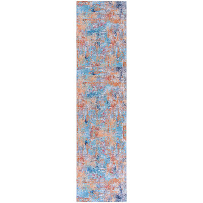 2'6''X10' Low-Pile Area Rug Runner, Non-Slip, Machine Washable, For Kitchen, Dining Room, Bedroom, Office  Multi Washable Runner 2'6''X10', Low-Pile, Hallway, Room