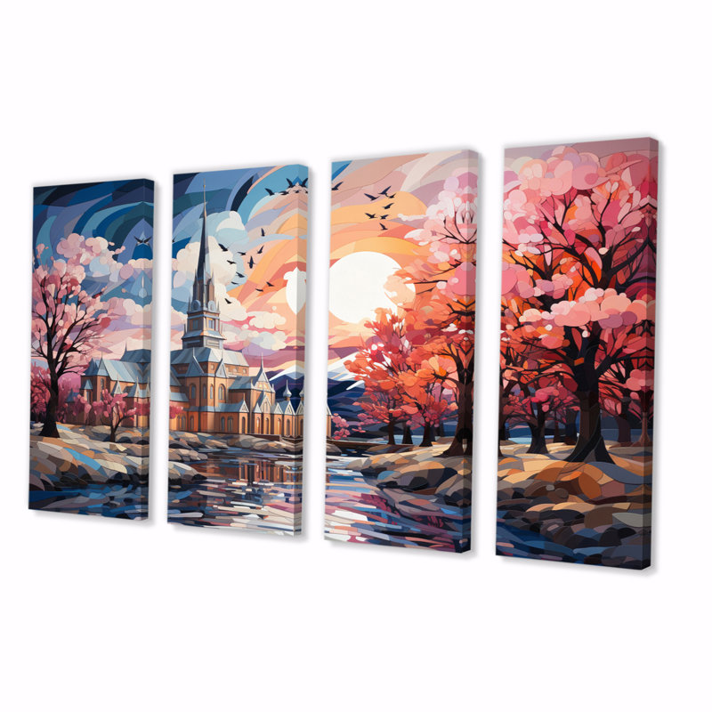 Adoxa - impression sur toile spirituelle - 4 panneaux