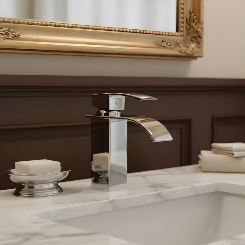 Robinet de lavabo de salle de bain à un trou avec poignée simple