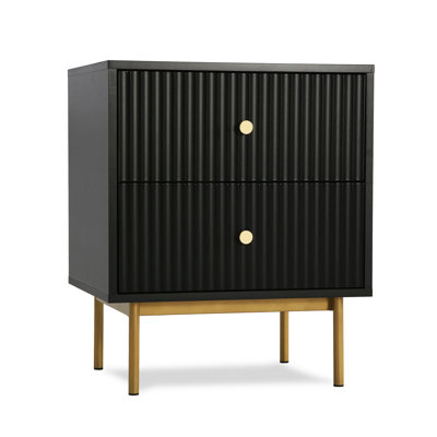 Aivis 50cm W Metal Bedside Table