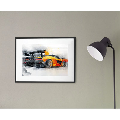 Orange Hypercar - Single Picture Frame Print