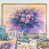 Toile avec cadre flottant or