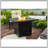 34" Propane Gas Fire Pit Table, 50000 BTU Rectangular Steel Fire Pit For Outside Patio Deck Garden Courtyard- Black