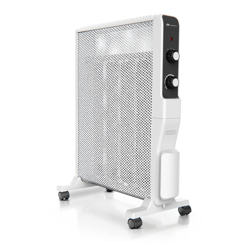 PureMate 2000W 6824 BTU Electric Panel Space Heater with Adjustable Thermostat, White