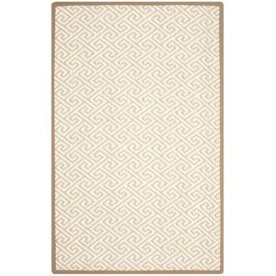 Jaquavion Sisal With Latex Geometric Rug