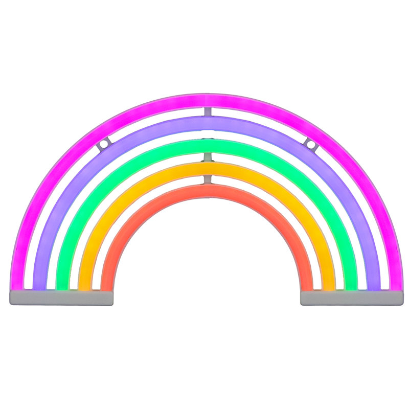 Enseigne lumineuse 12 po multicolore arc-en-ciel multicolore