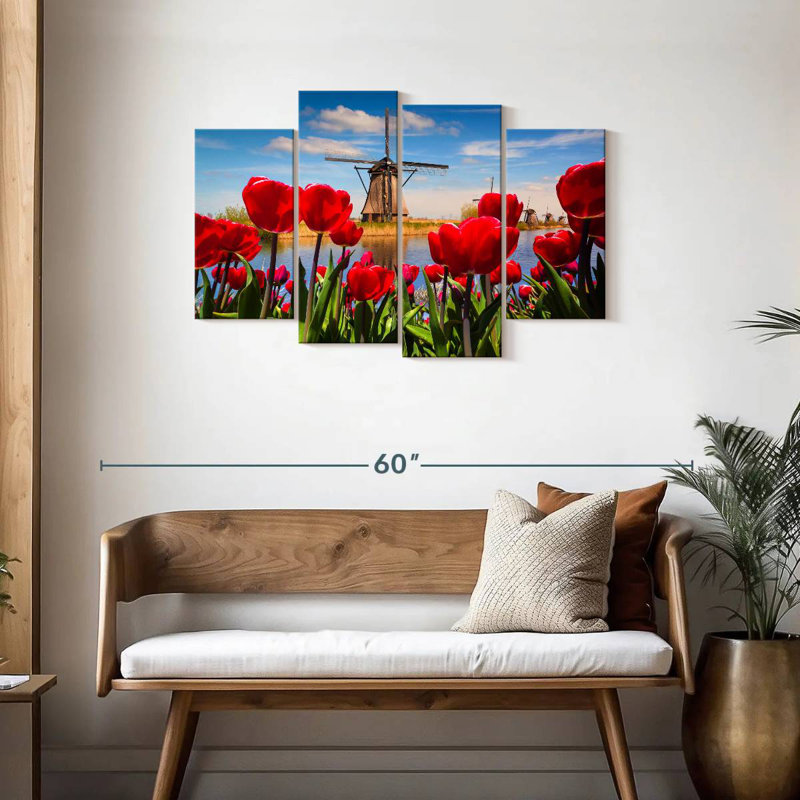 Tulips By The Windmill