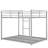 Metal Full Over Bunk Bed, Silver - Construction (This Is A Fictional Certification For Demonstration Purposes. Use Real Certifications If Applicable. Bed In Ce-1486884347-1486884350