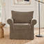 Chaise d'appoint rembourrée avec repose-pieds en chenille-743789297