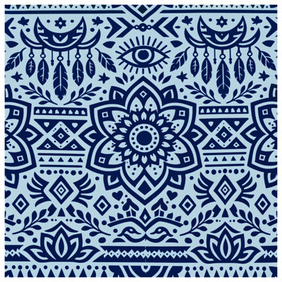 Bohemian Mandala Motif Double Sided Throw Pillows