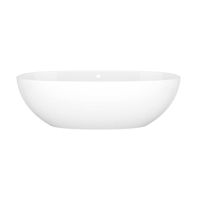 Barcelona Freestanding Soaking Bathtub, 71" L x 34" W, Gloss White