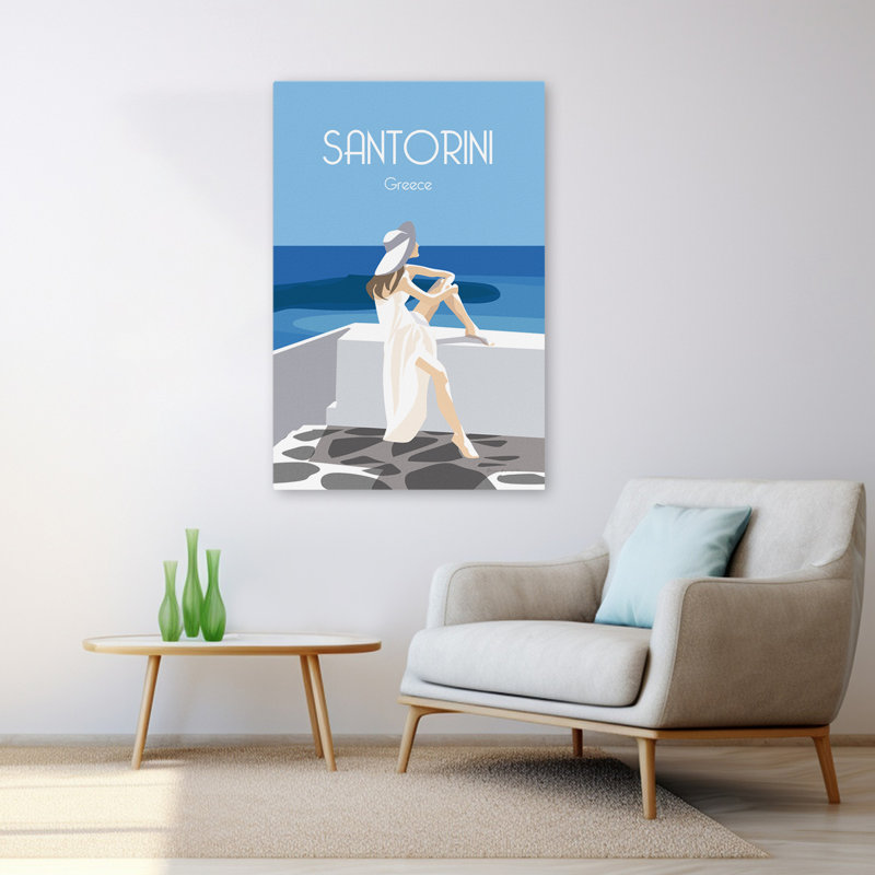 Santori - aventure Grèce, personne illustrative, H 48 po x l 32 po