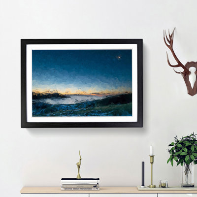 Moon Rising over Lofoten in Abstract - Picture Frame Graphic Art Print
