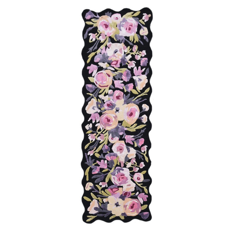 Violet Roses Rug, Runner 2'6" x 8'